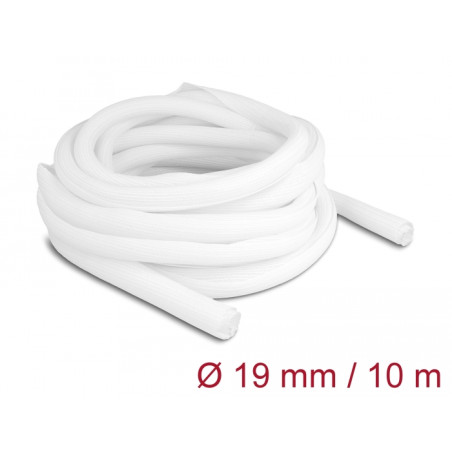 Delock Geflechtschlauch selbstschließend 10 m x 19 mm weiß