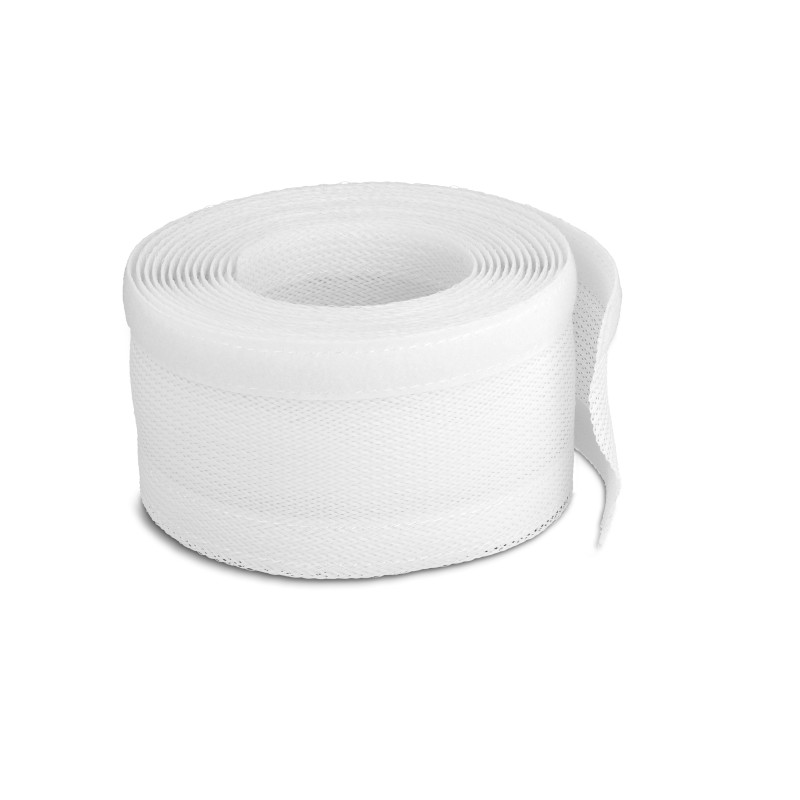 Delock Geflechtschlauch mit Klettverschluss 5 m x 32 mm weiß