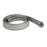 Delock Geflechtschlauch mit Reißverschluss hitzebeständig 1 m x 20 mm grau
