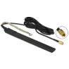 Delock DAB+ Antenne SMB Stecker 23 dBi aktiv omnidirektional schwarz Klebemontage outdoor