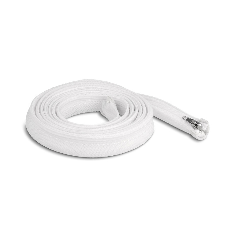 Delock Geflechtschlauch mit Reißverschluss hitzebeständig 2 m x 20 mm weiß