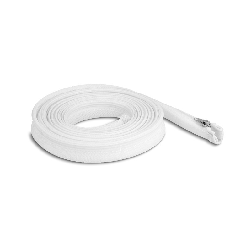 Delock Geflechtschlauch mit Reißverschluss hitzebeständig 3 m x 20 mm weiß