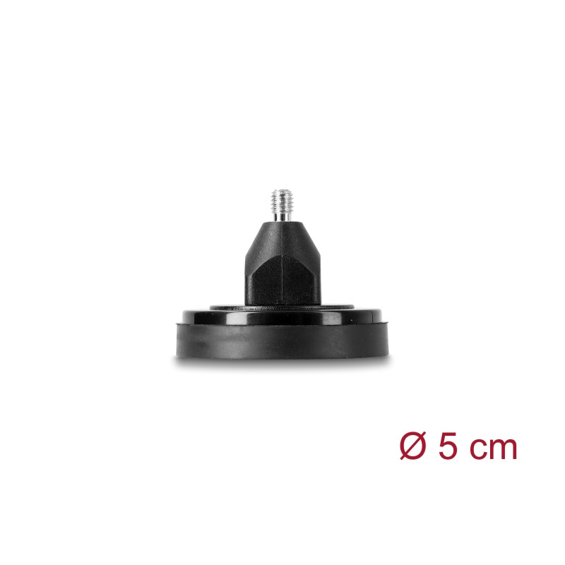Delock GSM Antenne SMA Stecker Schraubmontage 3 dBi starr omnidirektional mit magnetischem Standfuß und Anschlusskabel RG-174 3 