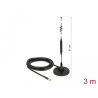 Delock LTE Antenne SMA Stecker 6 dBi starr omnidirektional mit magnetischem Standfuß und Anschlusskabel RG-58 3 m outdoor schwar