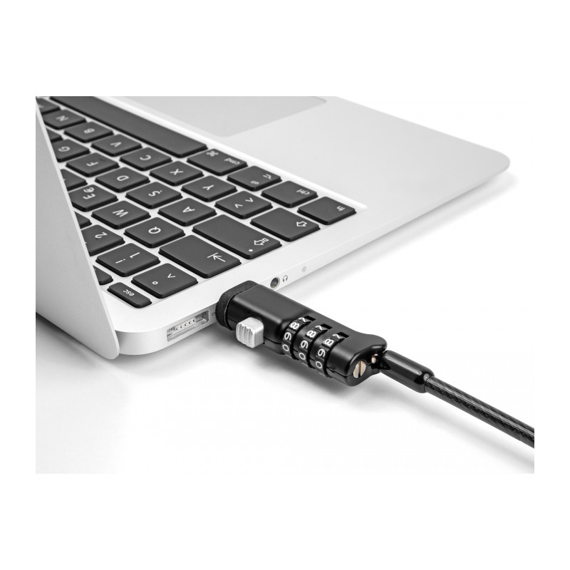 Navilock Notebook Sicherungskabel für USB Typ-A Buchse mit Zahlenschloss
