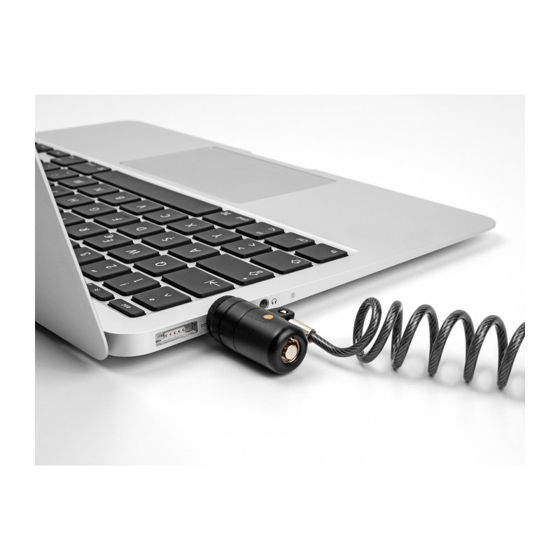Navilock Notebook Sicherungsspiralkabel für USB Typ-A Buchse mit Schlüssel