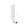 Delock LTE Antenne Dualband WLAN ac/a/b/g/n SMA Stecker 1 - 4 dBi omnidirektional drehbar mit Kippgelenk weiß