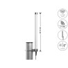 Delock LTE Antenne SMA Stecker 2 - 6,5 dBi 27 cm omnidirektional starr Mastmontage weiß outdoor
