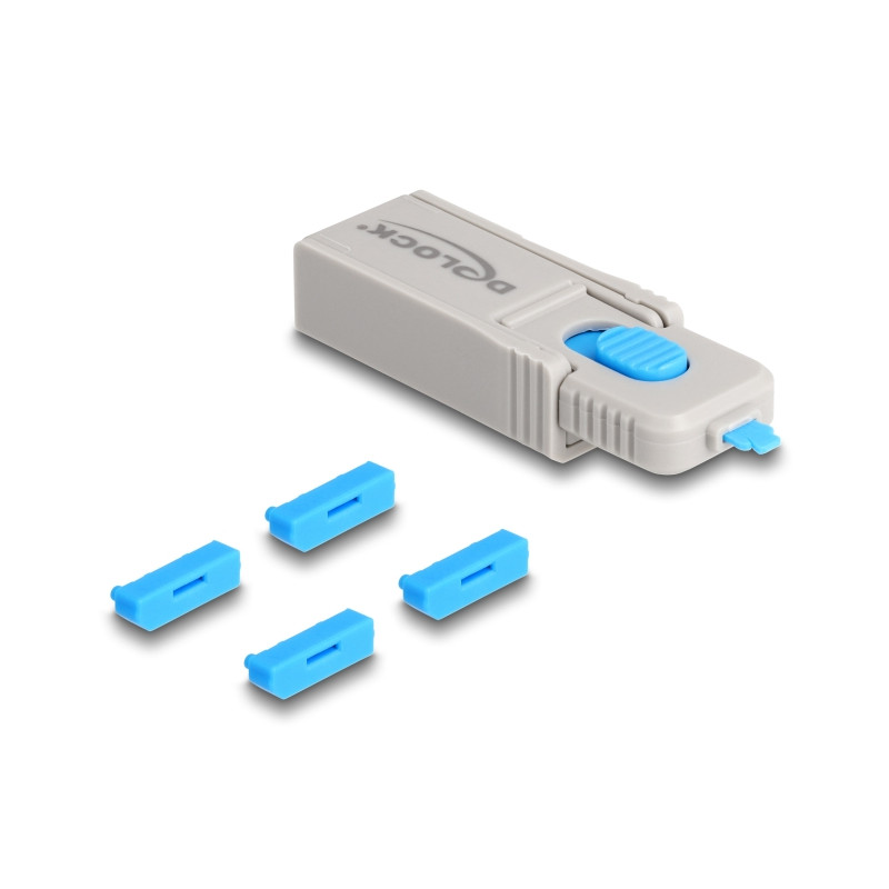 Delock DisplayPort Port Blocker Set für DisplayPort Buchsen 4 Stück + Verschlusswerkzeug