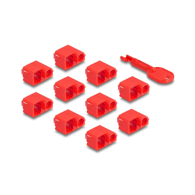 Delock RJ45 Port Blocker Set für RJ45 Stecker 10 Stück