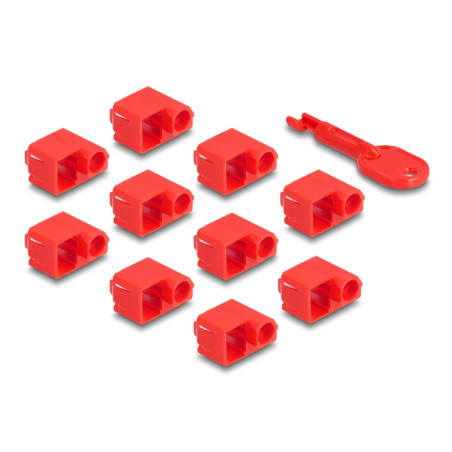 Delock RJ45 Port Blocker Set für RJ45 Stecker 10 Stück