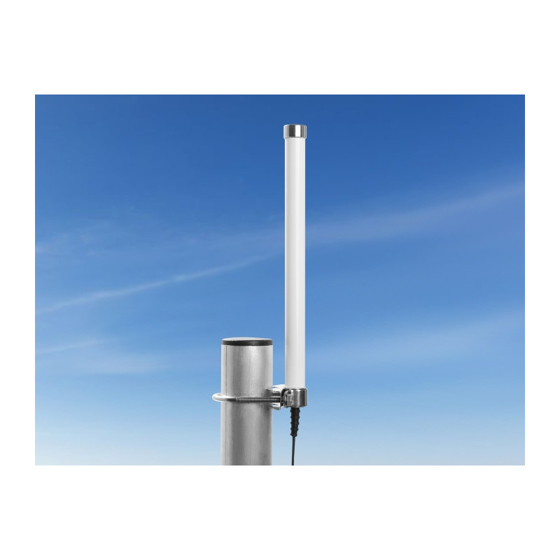 Delock LTE Antenne SMA Stecker 2 - 6,5 dBi 27 cm omnidirektional starr Mastmontage weiß outdoor