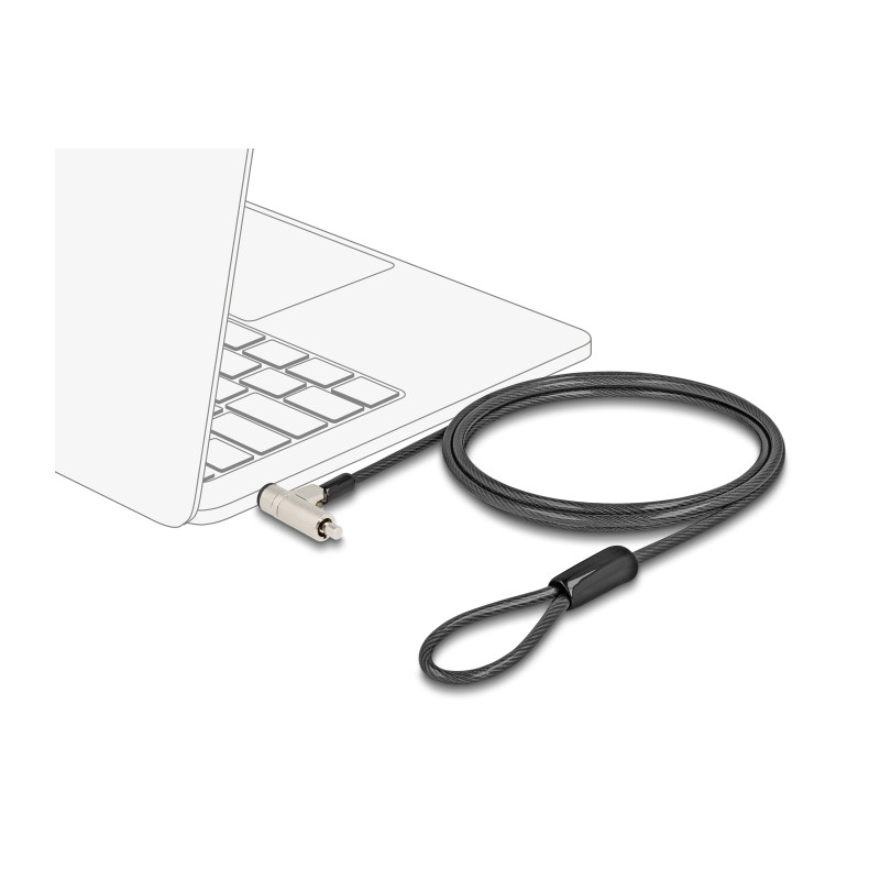Navilock Notebook Sicherungskabel mit Schlüssel für Kensington Slot 3 x 7 mm oder Nano Slot 2,5 x 6 mm - Slim
