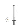 Delock LTE Antenne SMA Stecker 2 - 6,5 dBi 27 cm omnidirektional starr Mastmontage weiß outdoor