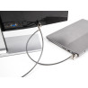 Navilock Dual Notebook Sicherungskabel mit Schlüssel für Kensington Slot 3 x 7 mm und Noble Wedge Slot 3,2 x 4,5 mm
