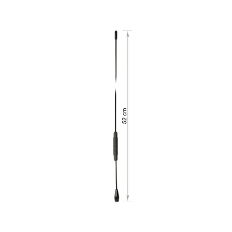Delock TETRA BOS Antenne 380 - 410 MHz M6 Innengewinde 2,5 dBi 51,8 cm omnidirektional starr Schraubmontage outdoor schwarz