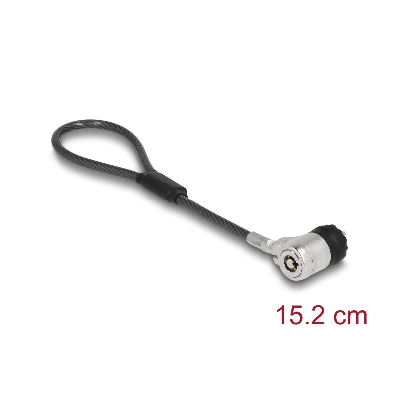 Navilock Notebook Sicherungskabel mit Schlüssel 15,2 cm für Kensington Slot 3 x 7 mm