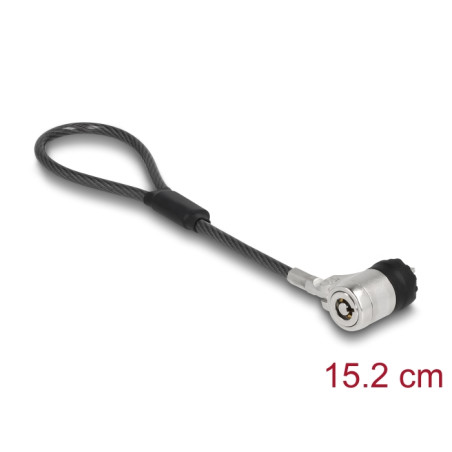 Navilock Notebook Sicherungskabel mit Schlüssel 15,2 cm für Kensington Slot 3 x 7 mm
