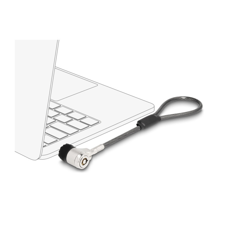 Navilock Notebook Sicherungskabel mit Schlüssel 15,2 cm für Kensington Slot 3 x 7 mm