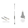 Delock TETRA BOS Antenne 380 - 410 MHz M6 Innengewinde 2,5 dBi 51,8 cm omnidirektional starr Schraubmontage outdoor schwarz