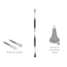 Delock TETRA Antenne 450 - 470 MHz M6 Innengewinde 5 dBi 36,6 cm omnidirektional starr Schraubmontage outdoor schwarz