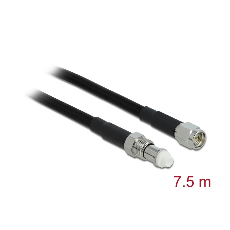 Delock Antennenkabel FME Buchse - SMA Stecker RG-58 7,5 m