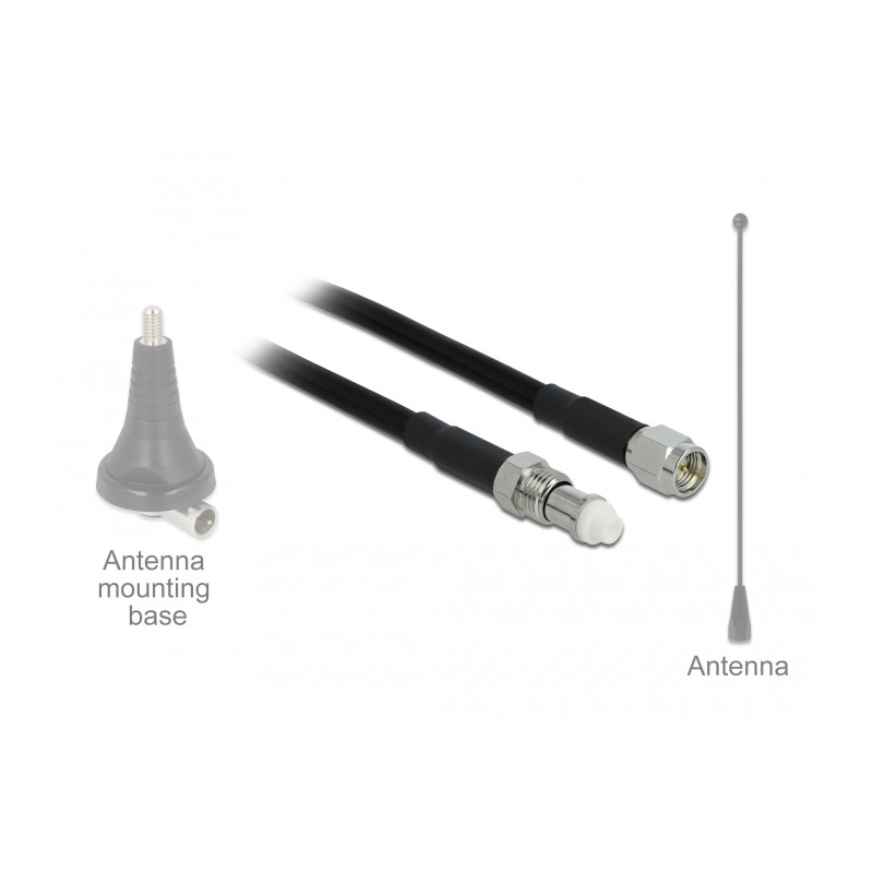 Delock Antennenkabel FME Buchse - SMA Stecker RG-58 7,5 m