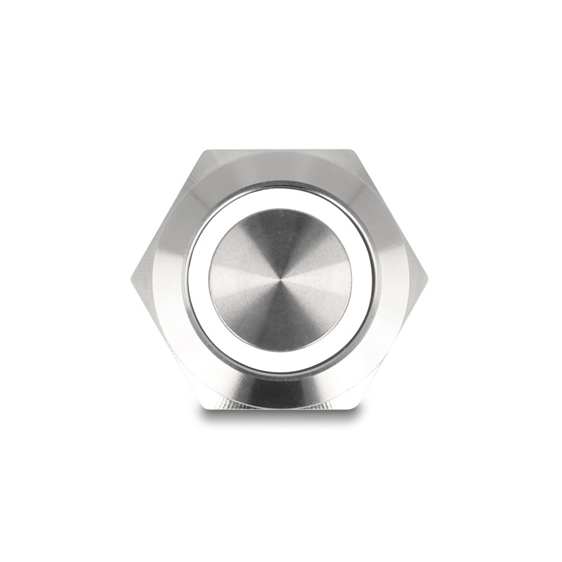 Delock Drucktaster zum Einbau 19 mm 4 x Schraubklemme LED tastend weiß