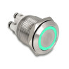 Delock Drucktaster zum Einbau 19 mm 4 x Schraubklemme LED tastend grün