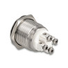 Delock Drucktaster zum Einbau 19 mm 4 x Schraubklemme LED tastend grün