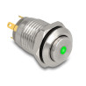 Delock Drucktaster zum Einbau 12 mm 4 x Lötanschluss LED grüner Punkt tastend