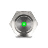 Delock Drucktaster zum Einbau 12 mm 4 x Lötanschluss LED grüner Punkt tastend