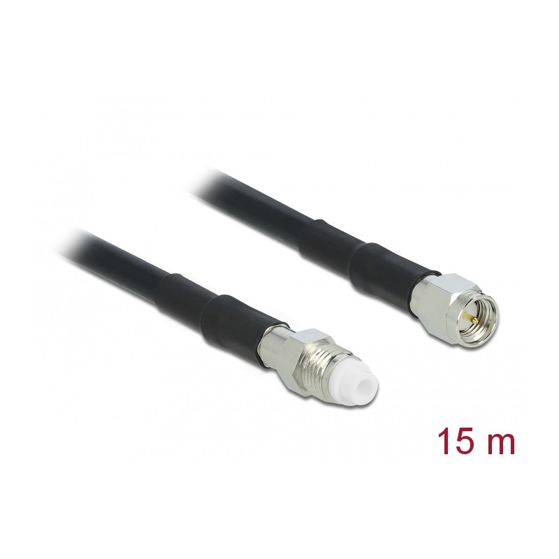 Delock Antennenkabel FME Buchse - SMA Stecker RG-58 C/U 15 m