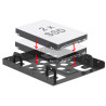 Delock Aluminium Einbaurahmen 2 x 2.5″ zu 3.5″ schwarz