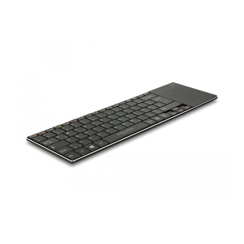 Delock Funktastatur für Smart TV und Windows PCs mit Touchpad 6 mm flach