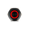 Delock Druckschalter zum Einbau schwarz 22 mm 12 V 5 x Lötanschluss rastend LED rot Ring