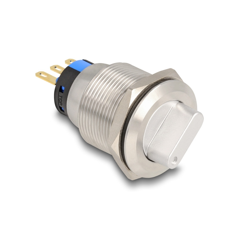 Delock Drehschalter zum Einbau 22 mm 3 x Lötanschluss