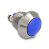 Delock Drucktaster zum Einbau 12 mm 2 x Schraubklemme blau