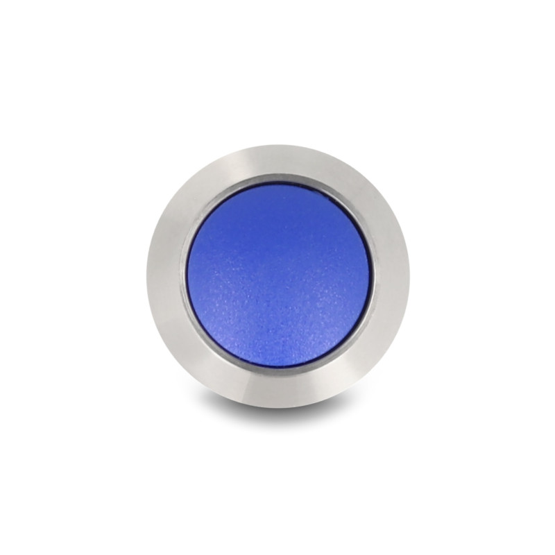 Delock Drucktaster zum Einbau 12 mm 2 x Schraubklemme blau