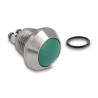 Delock Drucktaster zum Einbau 12 mm 2 x Schraubklemme tastend grün