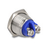Delock Drucktaster zum Einbau 16 mm 2 x Schraubklemme Taster tastend flach