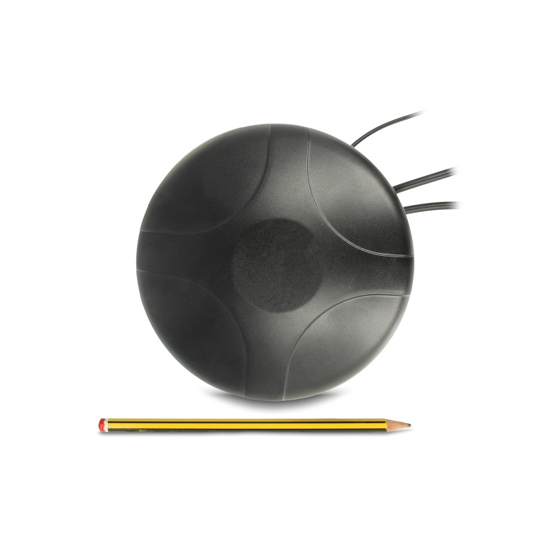 Delock Multiband LTE UMTS GSM GPS Antenne 3 x SMA Stecker omnidirektional Dachmontage schwarz outdoor