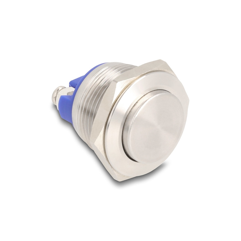 Delock Drucktaster zum Einbau 19 mm 2 x Schraubklemme Taster hoch