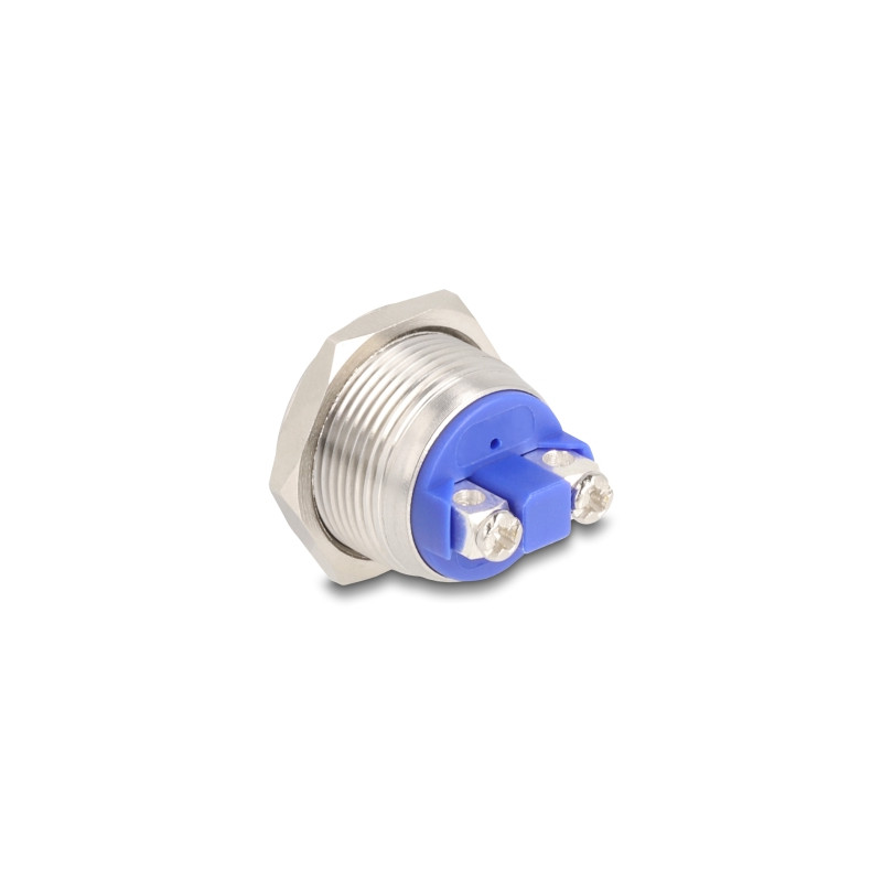 Delock Drucktaster zum Einbau 19 mm 2 x Schraubklemme Taster hoch