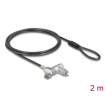 Navilock Laptop Schloss mit Schlüssel für MacBook Pro 2021 - 2024 (14″ und 16″) 2 m schwarz