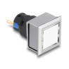 Delock 16 mm Kunststoff Signallampe weiß / Lötversion / viereckig