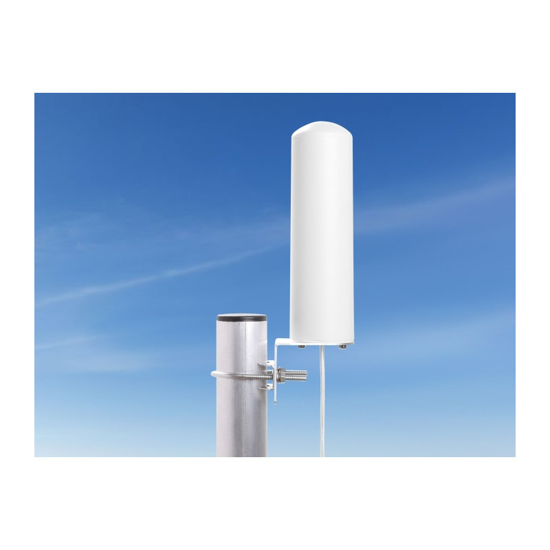 Delock 5G LTE Antenne SMA Stecker 3 - 5 dBi starr omnidirektional Wand- und Mastmontage outdoor weiß