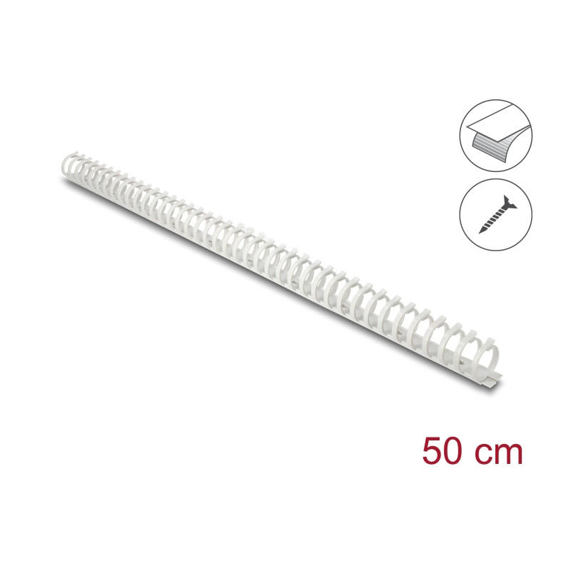 Delock Kabelkanal Flexibel selbstklebend schraubbar 25 x 26 mm - Länge 50 cm grau