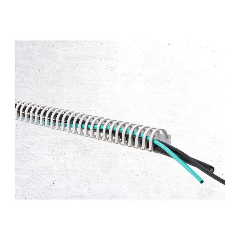 Delock Kabelkanal Flexibel selbstklebend schraubbar 34 x 35 mm - Länge 50 cm grau