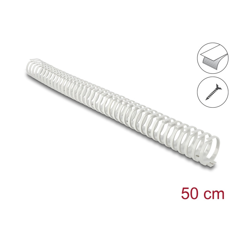 Delock Kabelkanal Flexibel selbstklebend schraubbar 45 x 46 mm - Länge 50 cm grau
